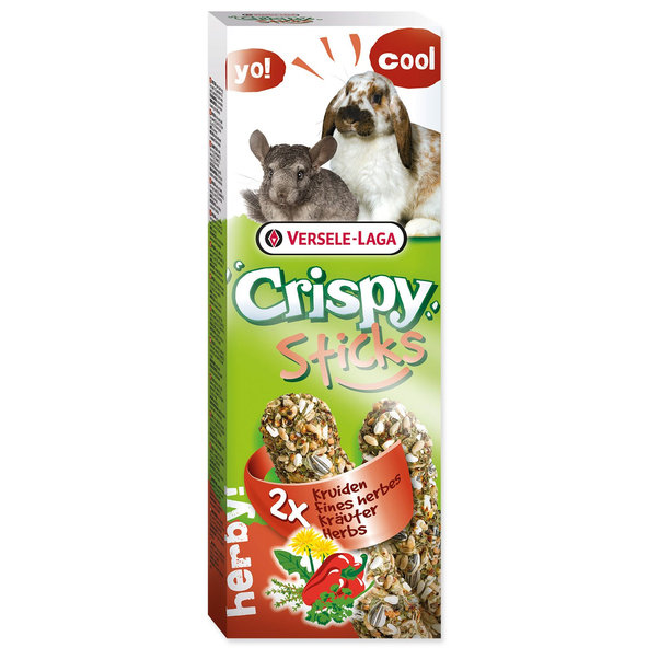 Versele-Laga Crispy tyčinky pro králíka a činčilu s bylinkami 110g 2ks