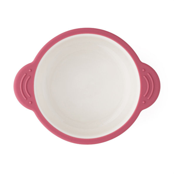PETITE&MARS Miska keramická se silikonovým obalem Candy Pink