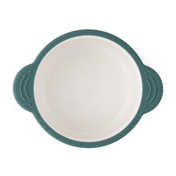 PETITE&MARS Miska keramická se silikonovým obalem Misty Green