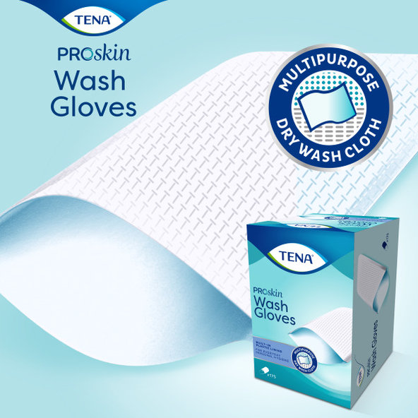 TENA Wash Glove umývacie rukavice s fóliou 175 ks