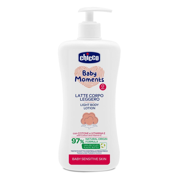 Chicco jemné tělové mléko s dávkovačem Sensitive 500 ml