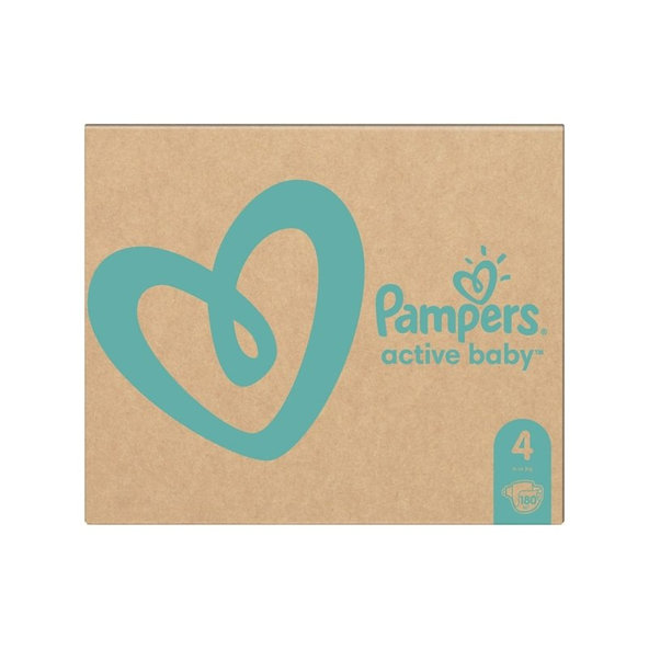Pampers Active Baby jednorázové pleny 9–14 kg vel. 4 180 ks