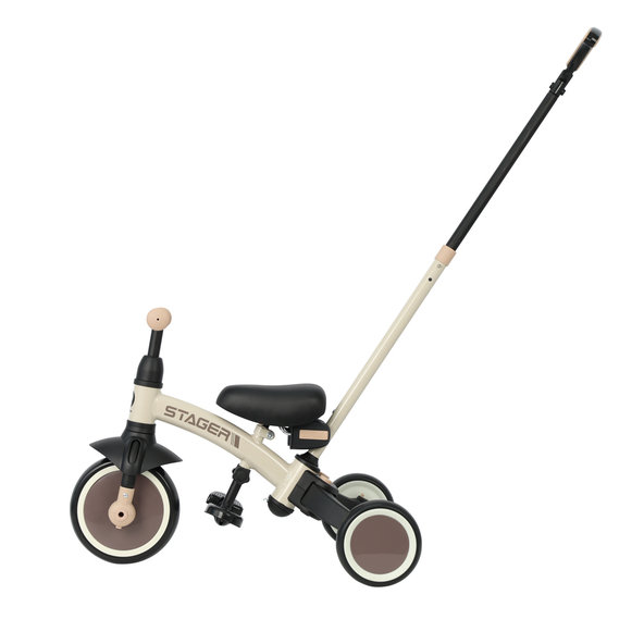 QPLAY Tříkolka Stager 3v1 hnědá do 25 kg