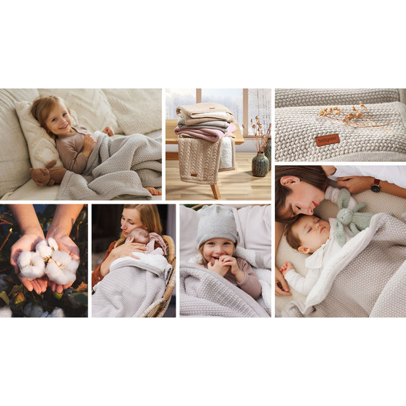 Babyono deka s fleecovou podšívkou 75×100 cm šedá
