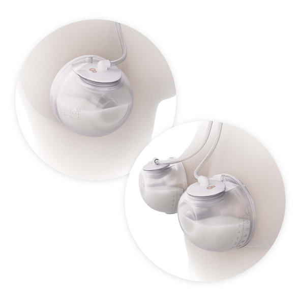 Kinderkraft odsávačka mlieka Double Hands-free Gentle Flow Gold