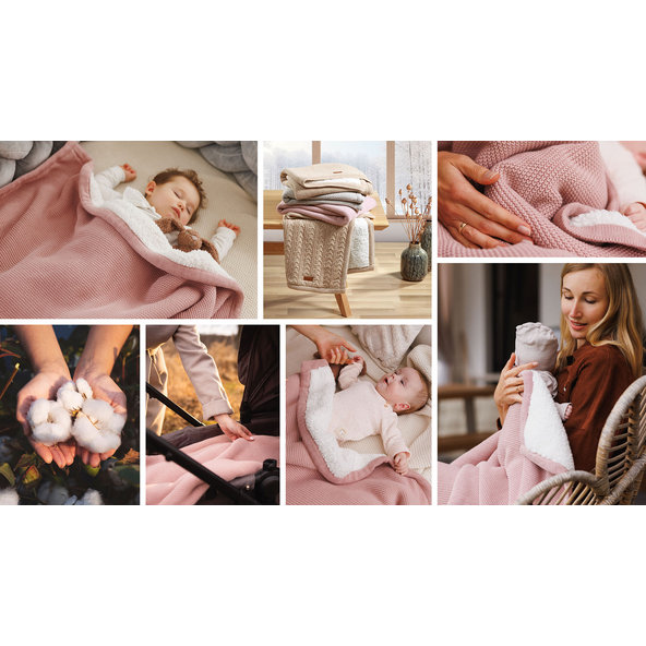 Babyono deka s fleecovou podšívkou 75×100 cm růžová