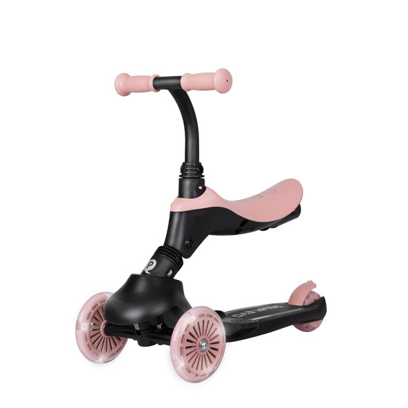 QPLAY Odrážedlo a koloběžka Sema Evo 6v1 Coral Pink 12 m+