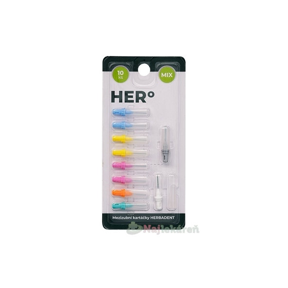 Herbadent Hero Electra mezizubní kartáčky mix 10 ks