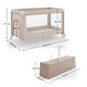 Kinderkraft cestovní postýlka Leody Up Beige