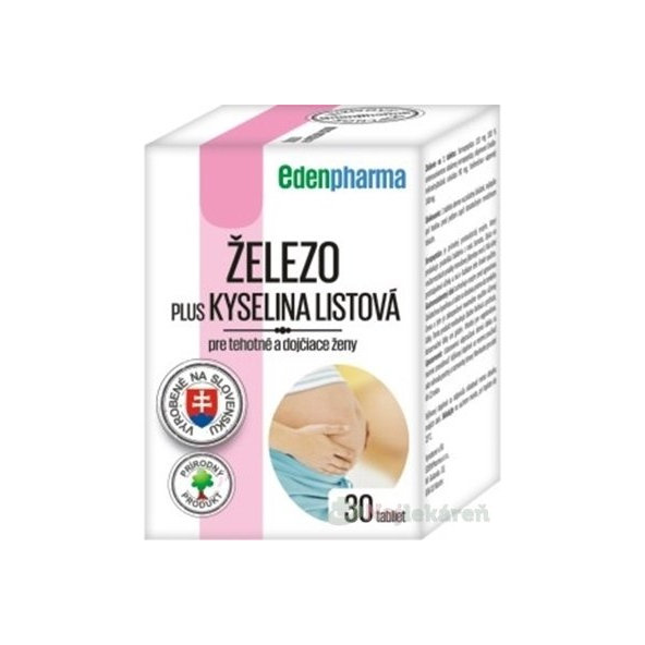 EDENPharma Železo + kyselina listová 30 tablet