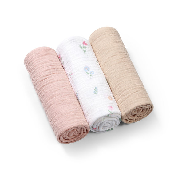 Babyono Super Soft mušelínové pleny 70×70 cm růžová 3 ks