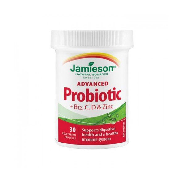 Jamieson Advanced Probiotic 10 Billion + B12 C D + zinek 30 kapslí