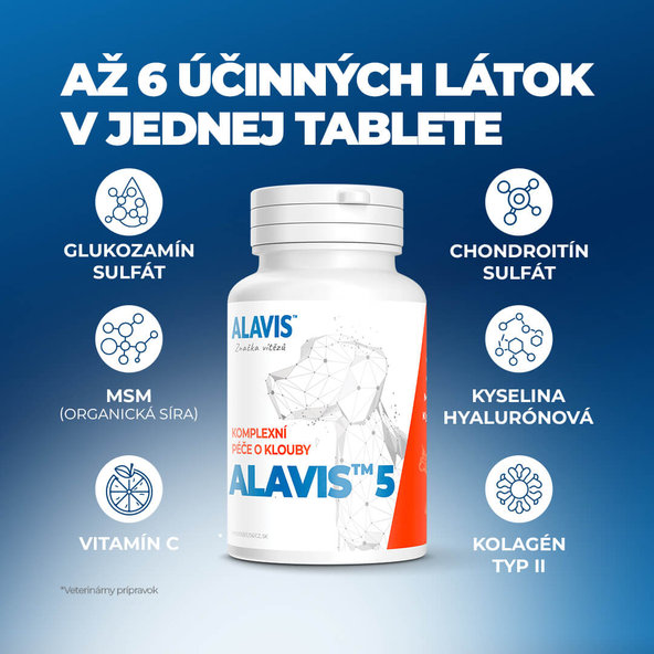 ALAVIS 5 kloubní výživa pro psy a kočky 90 tablet