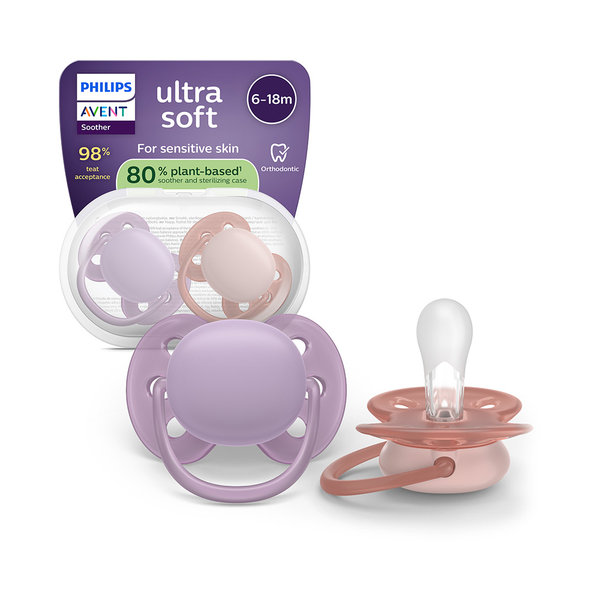 Philips AVENT Dudlík Ultra soft holka 6-18 m 2 ks