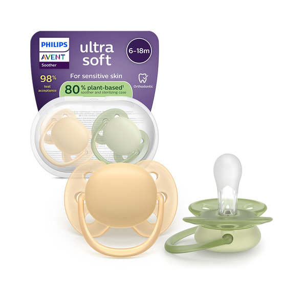Philips AVENT Dudlík Ultra soft neutral 6-18 m 2 ks