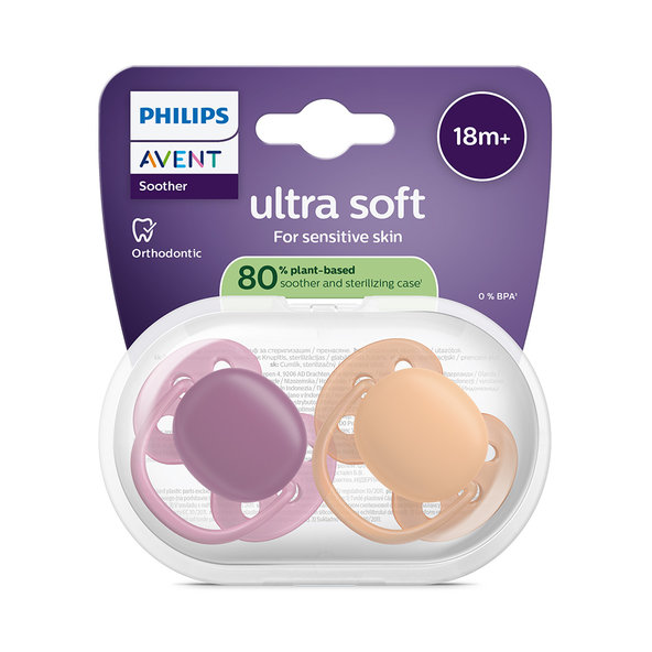 Philips AVENT Dudlík Ultra soft holka 18m+ 2 ks