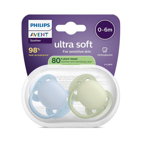 Philips AVENT Dudlík Ultrasoft Premium kluk 0-6m 2 ks