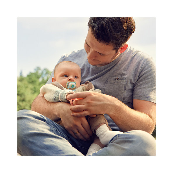 Philips AVENT Dudlík Ultra air s obrázkem noční 0-6 m modrý/zelený 2ks