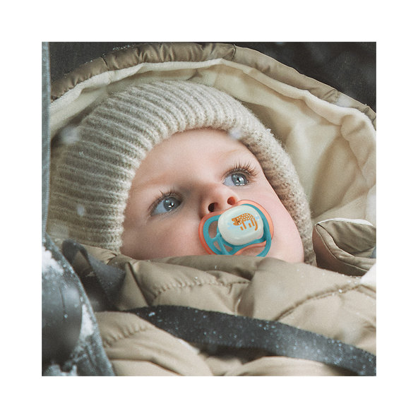 Philips AVENT Dudlík Ultra air s obrázkem noční 18m+ modrý/žlutý 2ks