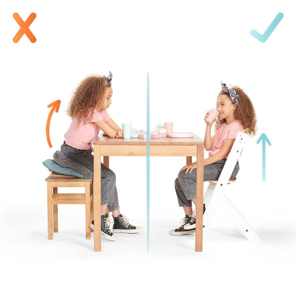 KINDERKRAFT Stolička jedálenská Enock s vložkou Grey
