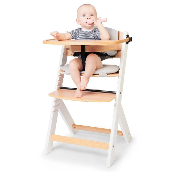 Kinderkraft jedálenská stolička Enock s vložkou White