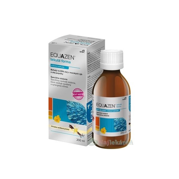 Equazen Omega 3 + Omega 6 vanilka 200 ml olej