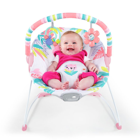 Bright Starts vibrujúce lehátko Flamingo Vibes 0m+ 9 kg
