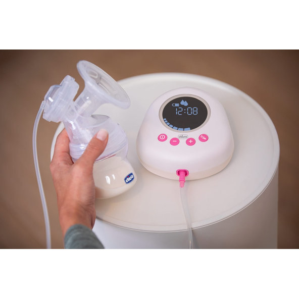 CHICCO elektronická odsávačka mateřského mléka Single Pink
