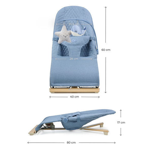 Kinderkraft pohupovacie lehátko Mimi Nordic Breeze 9 kg