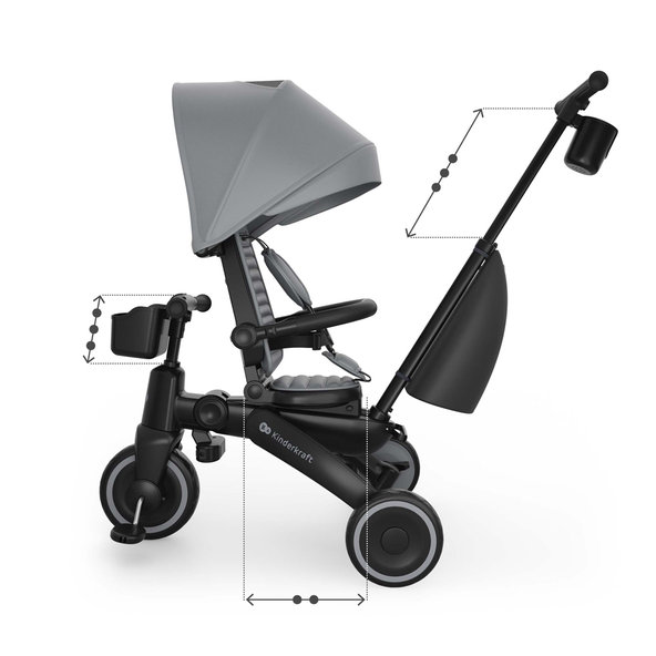 Kinderkraft trojkolka Jazz 3 Grey 9m+
