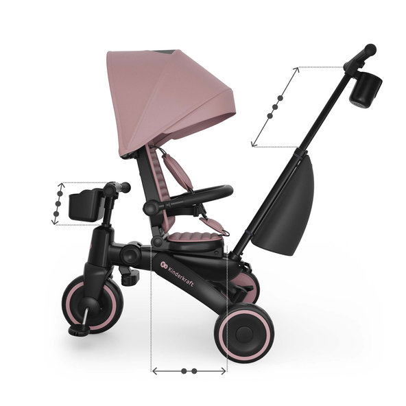 Kinderkraft trojkolka Jazz 3 Pink 9m+