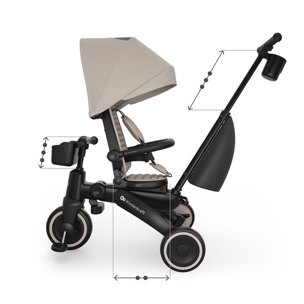 Kinderkraft trojkolka Jazz 3 Beige 9m+