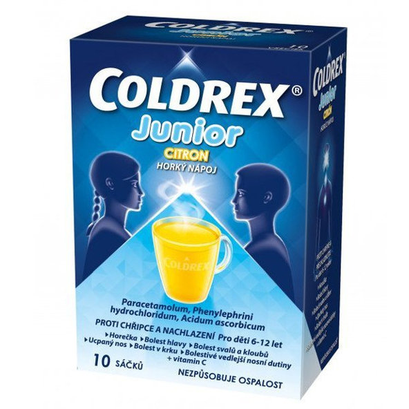 COLDREX Junior horký nápoj citron 1 g 10 sáčků