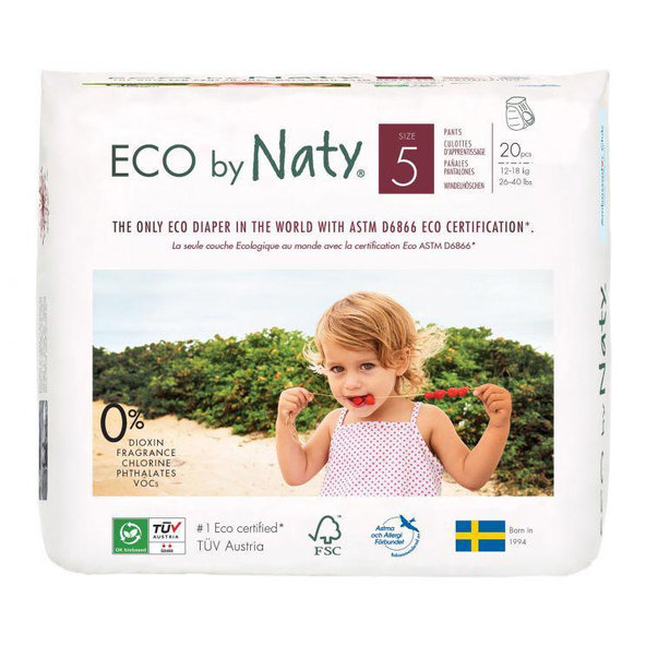 Eco by Naty 5 Pants nohavičkové plienky 12–18 kg 20 ks