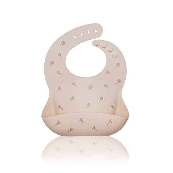 PETITE&MARS silikonový bryndák Sam Beige Dandelion