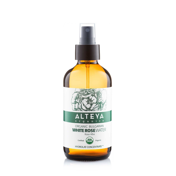 Alteya BIO růžová voda z bílé růže ve skle 240 ml