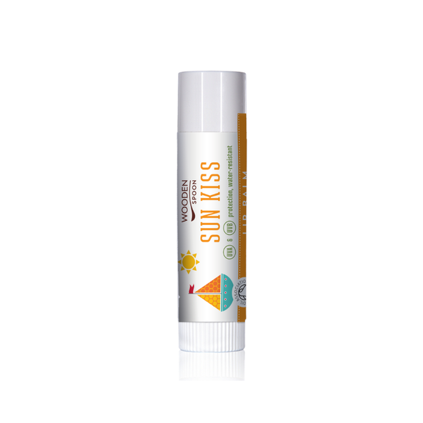 Wooden Spoon opalovací balzám na rty Sun Kiss 4,3 ml