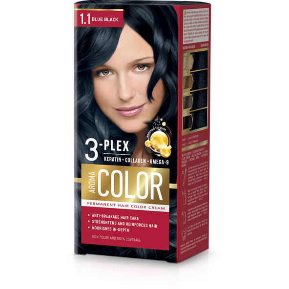 Aroma Color barva na vlasy modročerná č. 1.1