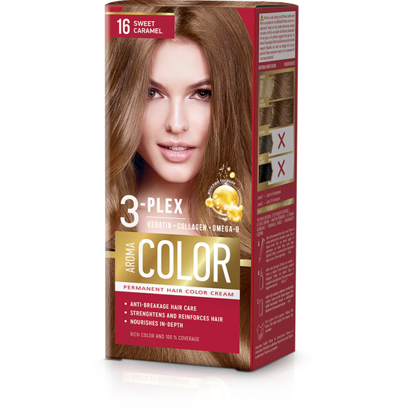 Aroma Color barva na vlasy sladký karamel č. 16