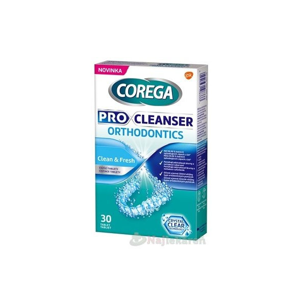 Corega Pro Cleanser Orthodontics 30 tablet