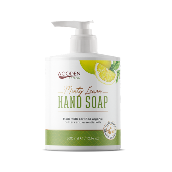 Wooden Spoon tekuté mýdlo máta a citron 300 ml