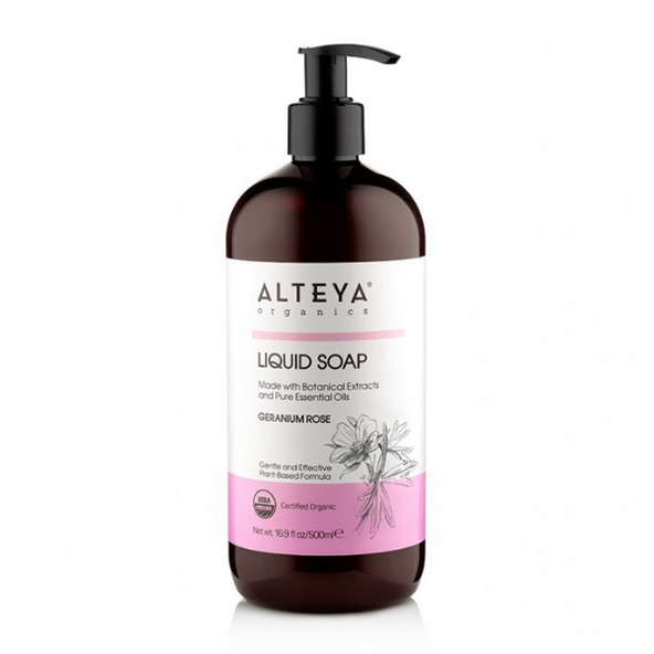 Alteya Organics tekuté mýdlo Muškát & Růže 500 ml