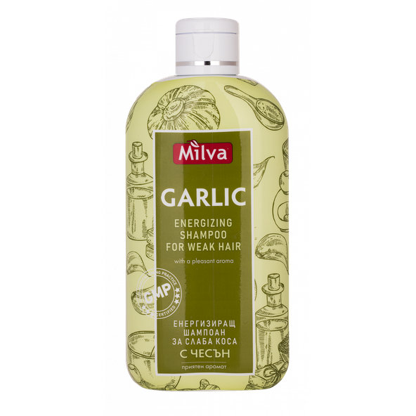 MILVA šampon s česnekem energizující pro oslabené vlasy 200 ml