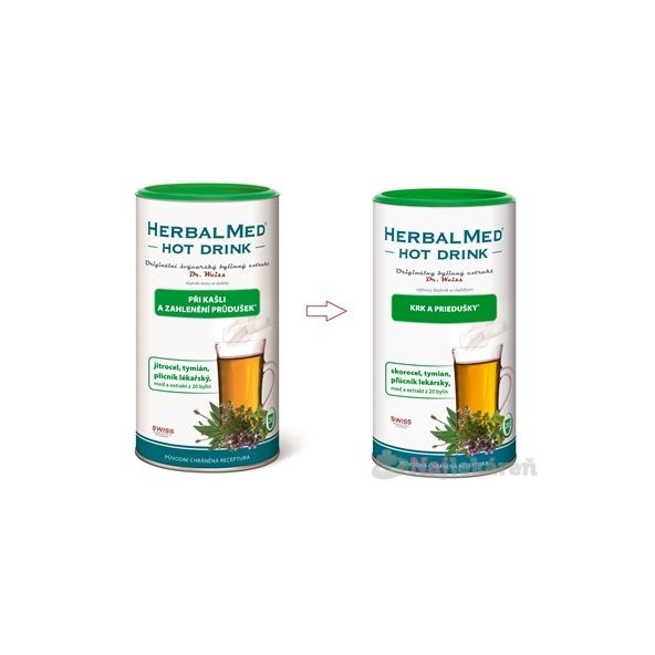 Herbalmed HOT DRINK Dr. Weiss – krk a průdušky 180 g