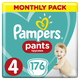 Pampers Active Baby Dry Pants plenkové kalhotky 9–15 kg vel. 4 176 ks