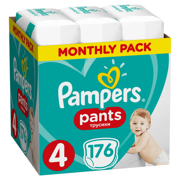 Pampers Active Baby Dry Pants plenkové kalhotky 9–15 kg vel. 4 176 ks