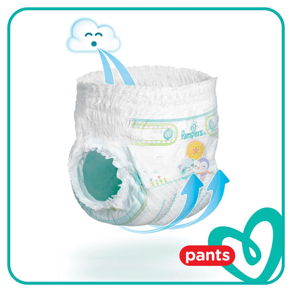 Pampers Active Baby Dry Pants plenkové kalhotky 9–15 kg vel. 4 176 ks