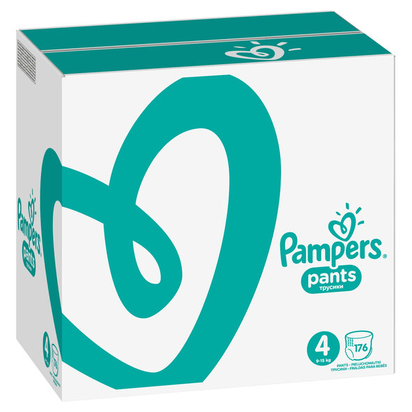 Pampers Active Baby Dry Pants plenkové kalhotky 9–15 kg vel. 4 176 ks