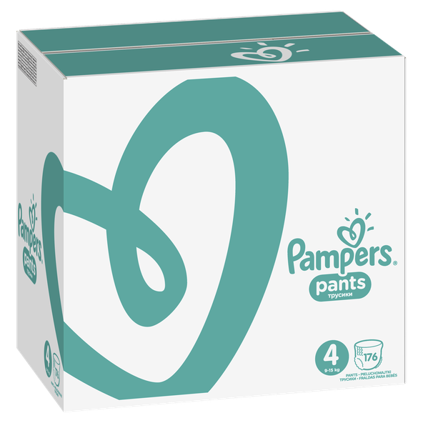 Pampers Active Baby Dry Pants plenkové kalhotky 9–15 kg vel. 4 176 ks