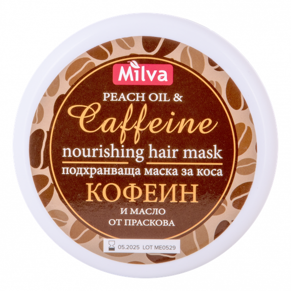 MILVA vyživující maska na vlasy s kofeinem 250 ml